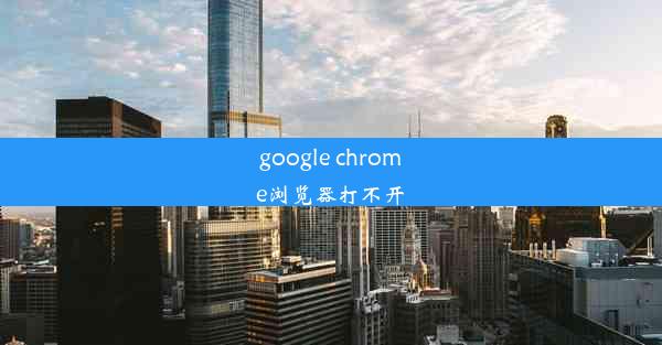 google chrome浏览器打不开