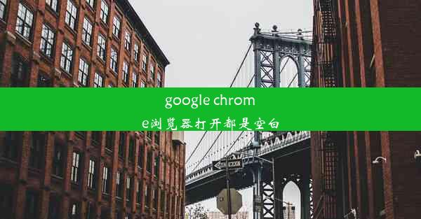 google chrome浏览器打开都是空白