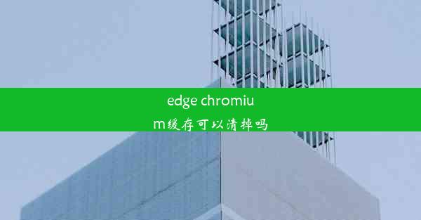 edge chromium缓存可以清掉吗