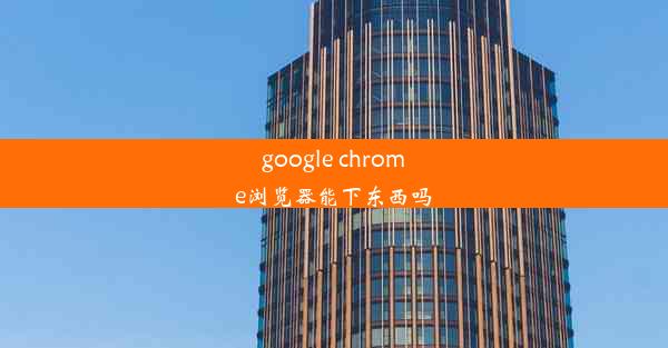 google chrome浏览器能下东西吗