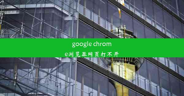 google chrome浏览器网页打不开