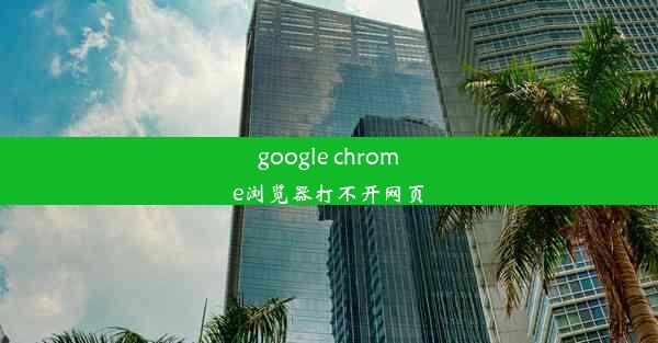 google chrome浏览器打不开网页