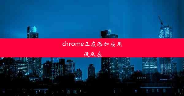 chrome正在添加应用没反应