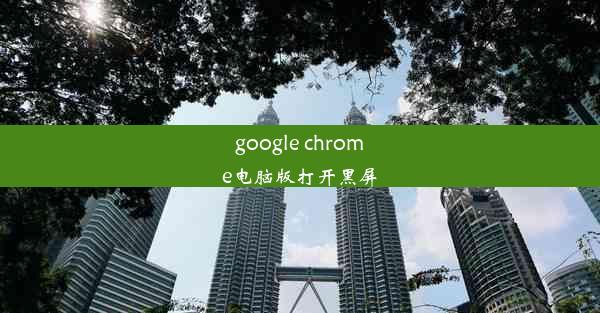 google chrome电脑版打开黑屏