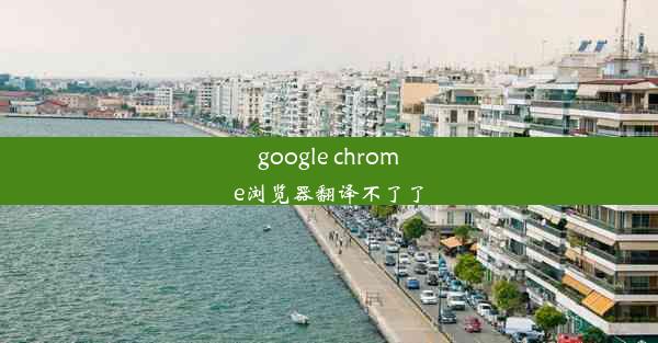 google chrome浏览器翻译不了了