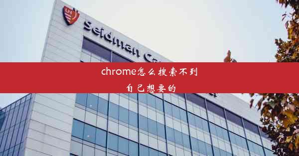 chrome怎么搜索不到自己想要的