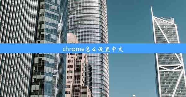 chrome怎么设置中文