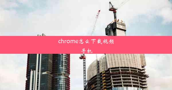 chrome怎么下载视频手机