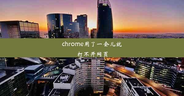 chrome用了一会儿就打不开网页