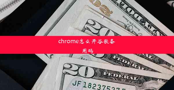 chrome怎么开谷歌备用码