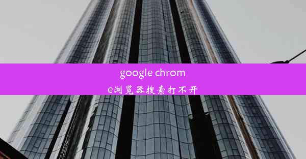 google chrome浏览器搜索打不开