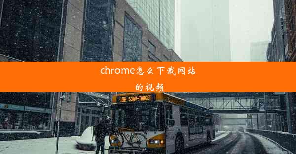 chrome怎么下载网站的视频