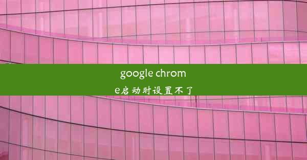 google chrome启动时设置不了