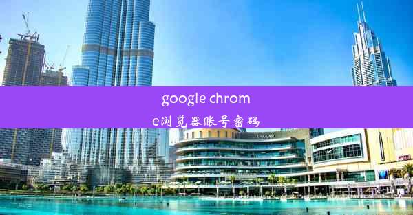 google chrome浏览器账号密码