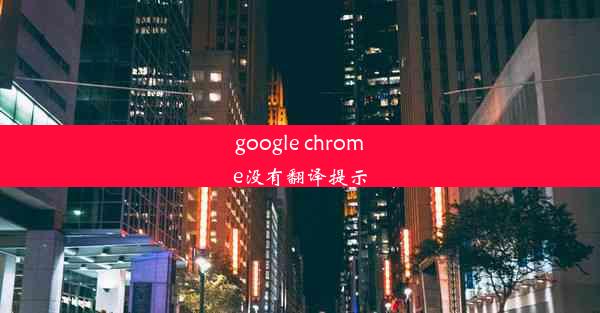 google chrome没有翻译提示