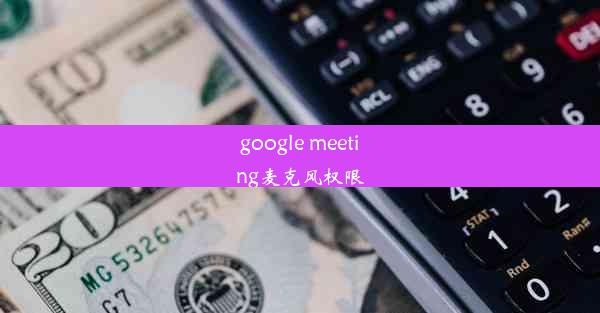 google meeting麦克风权限