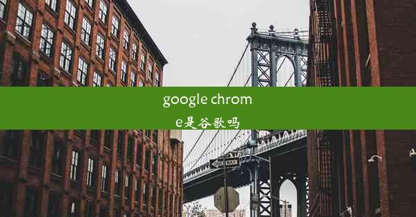 google chrome是谷歌吗