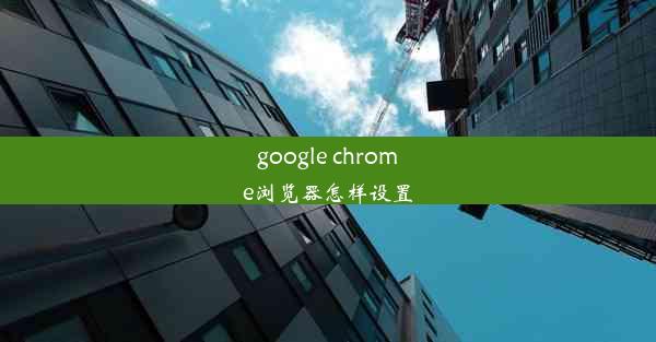 google chrome浏览器怎样设置