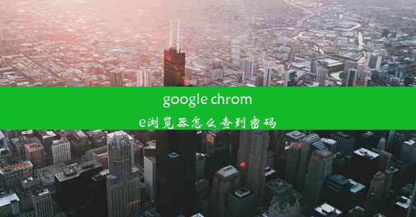 google chrome浏览器怎么查到密码