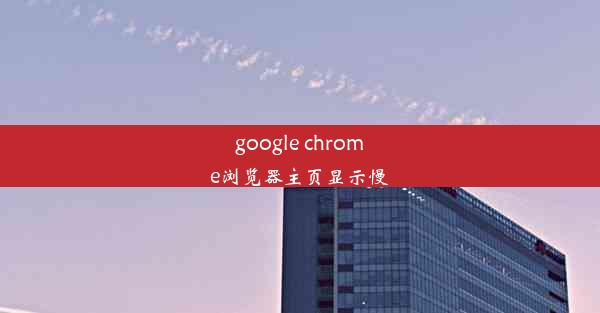 google chrome浏览器主页显示慢