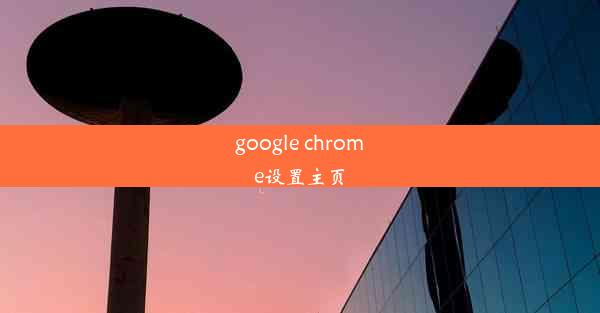 google chrome设置主页