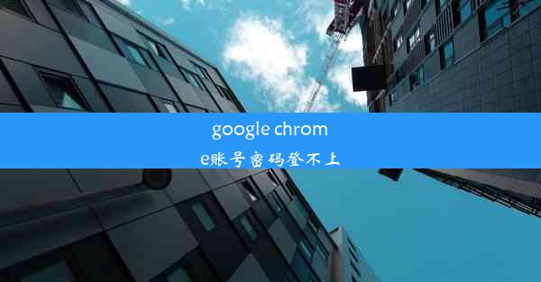 google chrome账号密码登不上