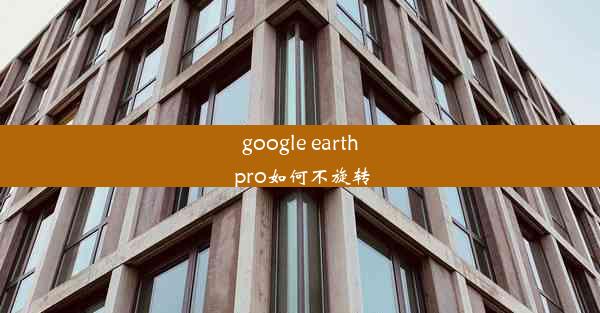 google earth pro如何不旋转