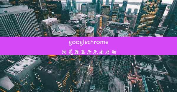 googlechrome浏览器显示无法启动