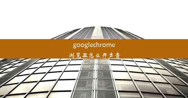 googlechrome浏览器怎么开声音