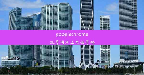 googlechrome账号用不上电话号码