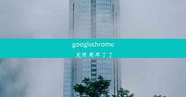 googlechrome突然用不了了