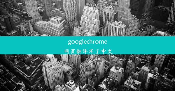 googlechrome网页翻译不了中文