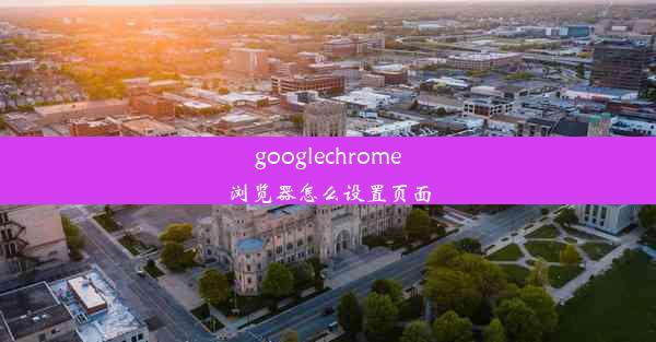 googlechrome浏览器怎么设置页面