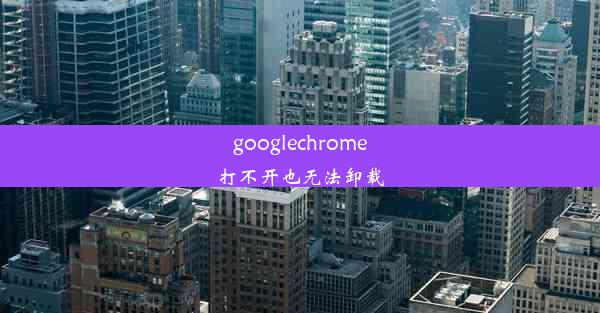 googlechrome打不开也无法卸载